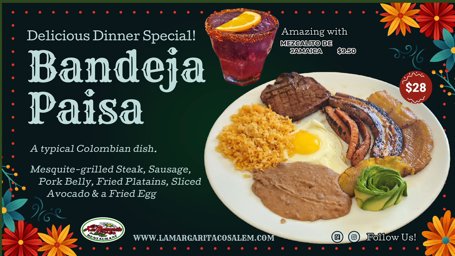 Dinner Special - Bandeja Paisa