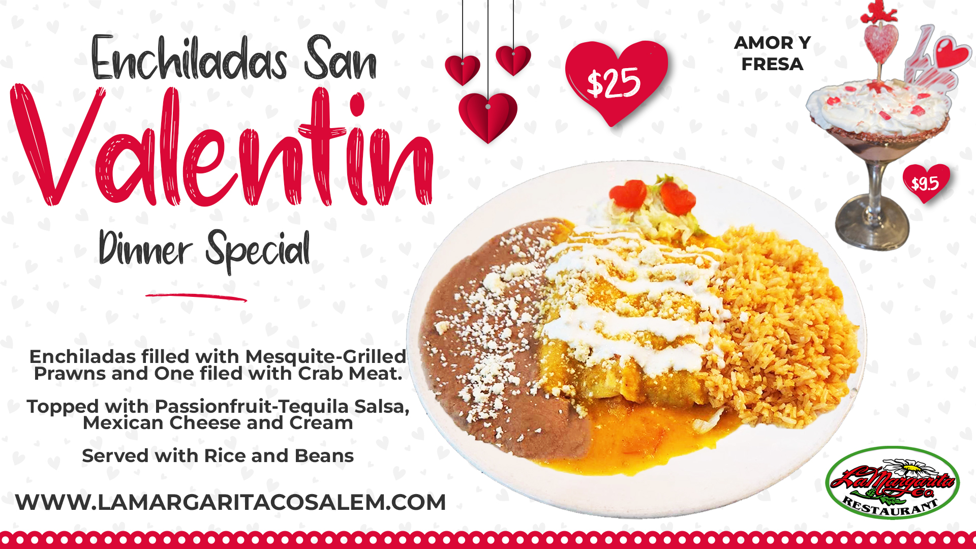 Dinner Special - Enchiladas San Valentin